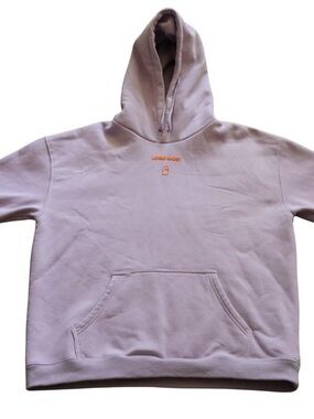 LONELY GHOST Lavender Hoodie with Orange Logo